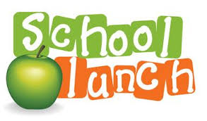  "School Lunch" with a green cartoon apple